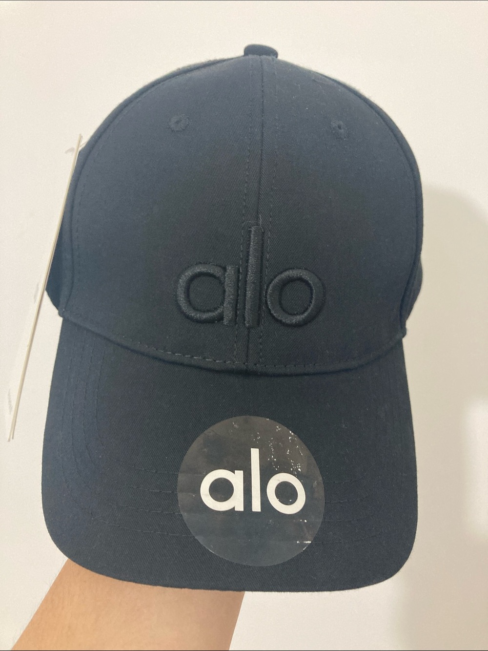 ALO Yoga Kids Black Embroidered Logo Cap
